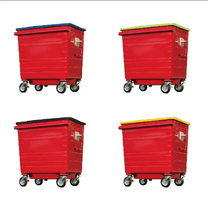 Galvanizli Basamaklı Çöp Kovası