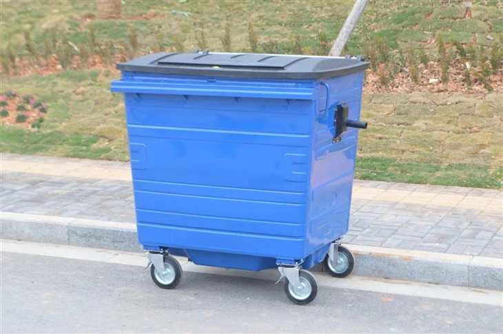 Metal Trash Can With Step Lid